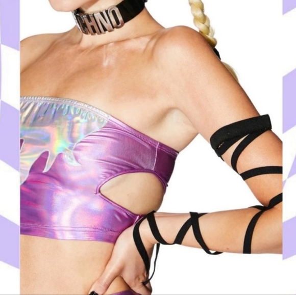 NWT CLUB EXX FULL RAVE SKIRT SET SMALL - Picture 5 of 10